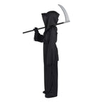 Dark Ghost Scary Costume with Reaper's Scythe for Kids Red-Eyed Death Scary Costume with Chain for Kids Gifts