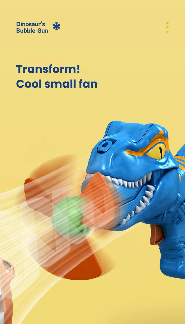 Dinosaur Electric Bubble Gun Automatic Blowing Tuba Large Soap Handheld Bubble Machine Kids Toys Birthday Party Outdoor Wedding