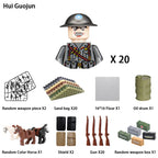 40/set World War II military building blocks National army soldier Character weapon assembly building block Children's toy gifts