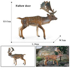 Oenux Forest Deer Animals Simulation Wild White-Tailed Elk Action Figures Moose Figurines Model Decoration Toy Kids Xmas Gift