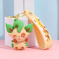 Eevee Keychain Evolution Set, Flareon Jolteon Vaporeon Plush Keychain, Pokémon Eeveelutions Key Ring for Fans