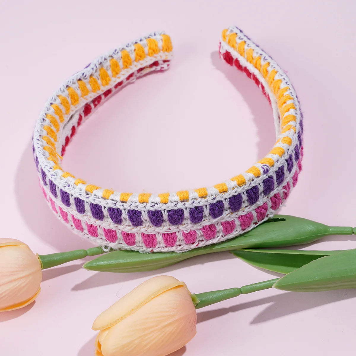 NEW Knitted Headband Bohemian Style Summer Seaside Vacation Handmade Head Band Hair Accessories for Women Girls