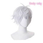 Gojo Satoru Cosplay Costumes pour hommes, Anime  iforme de lycée, Perruque trempée, Costume d'Halloween, Vêtements pour adultes