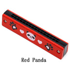 Children Wooden Harmonica Musical Instrument Toys Music Teaching Aids Puzzle Early Education Kindergarten Beginners TMZ