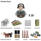 40/set World War II military building blocks National army soldier Character weapon assembly building block Children's toy gifts