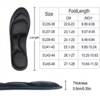 4PCS 5D Massage Memory Foam Insoles Thickening Breathable Cushion Cushioning Comfort Suitable For High Heels Insoles