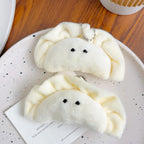 1/5pcs Soft Plush Dumpling Keychains Stuffed Cartoon Cute Creative Pendant Key Ring Food Bag Decorations Girls Backpack Charm