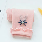 Bunny Butt Leggings for Girls - Playful Cotton Pants with Fluffy Tail Ear Details Perfect for Toddler Little Girl Everyday Wear