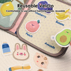 1pcs Montessori Busy Book Baby Early Education Book，Puzzle Toy, Animal Cognitive Fabric Book, Repeated Paste Book & Sensory toys