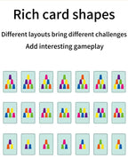 Montessori Toys Mini Stack Cup Game With Card Educational Intellectual Enlightenment Color Cognition Logic Training Children