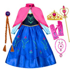 Girl Vestidos Costume Kid Dress Halloween Cosplay Children Birthday Carnival Party Dress Up 2-10 Year