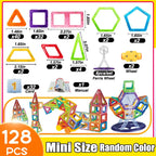 64-184Pcs Kids Magnetic Building Blocks Mini Size Magnet Toys for Boys Construction Set STEM Toy for Children Girls