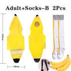 Halloween Banana cosplay Halloween Costumes Children's Performance Costumes Banana Costumes Performance Parent-Child Costumes
