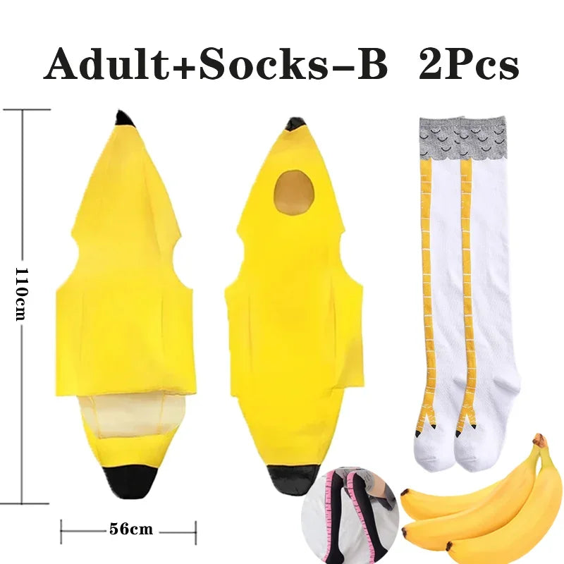 Halloween Banana cosplay Halloween Costumes Children's Performance Costumes Banana Costumes Performance Parent-Child Costumes