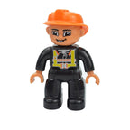 Big Size Figures Building Block Doll Family Farmer Pirate Worker Doctor Policemen Large Brick Compatible Build House Duploes Toy