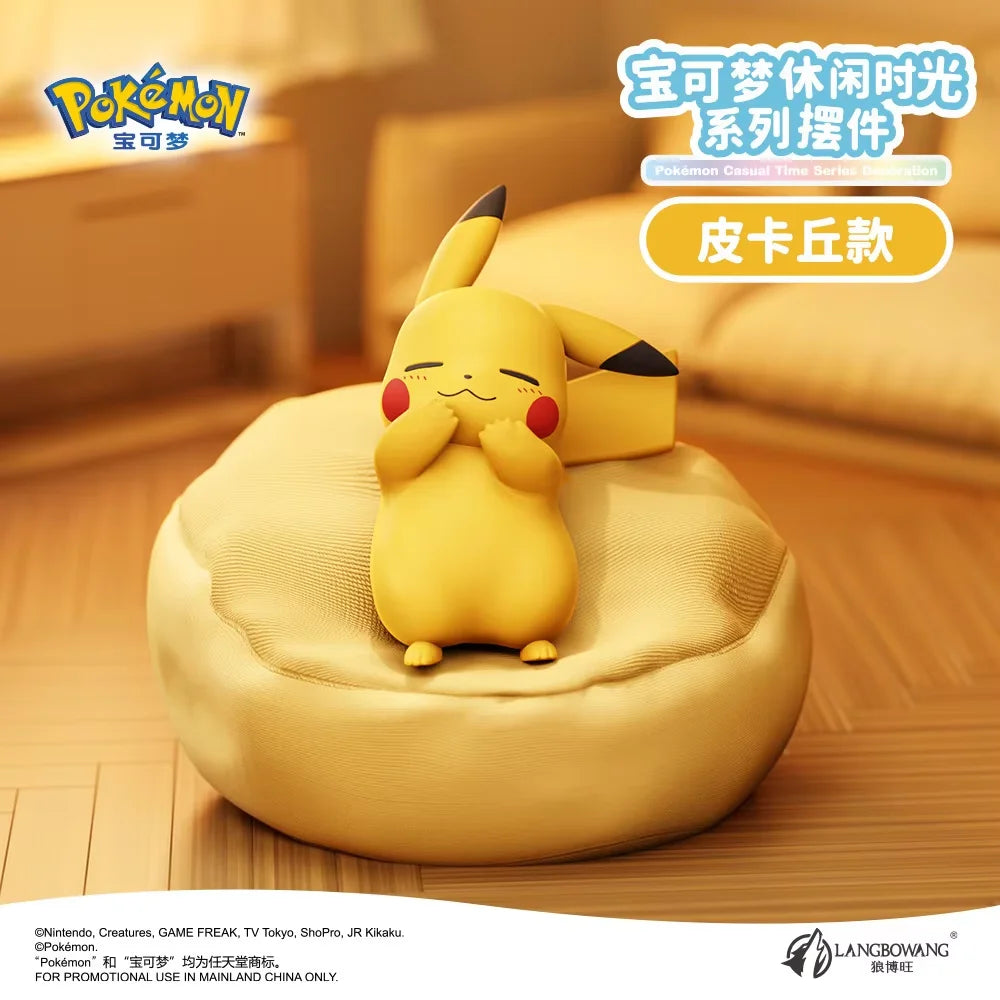Genuine Product Pokémon Sleeping posture model ornament Serie Anime Action Figure Sylveon Umbreon Charmander Model Doll Toy Gift