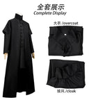 Professor Severus Snape Cosplay Costume Hogwarts School Black Cape Shirt Suit Into Human Robe Magic Wand Carnival Party Uniform