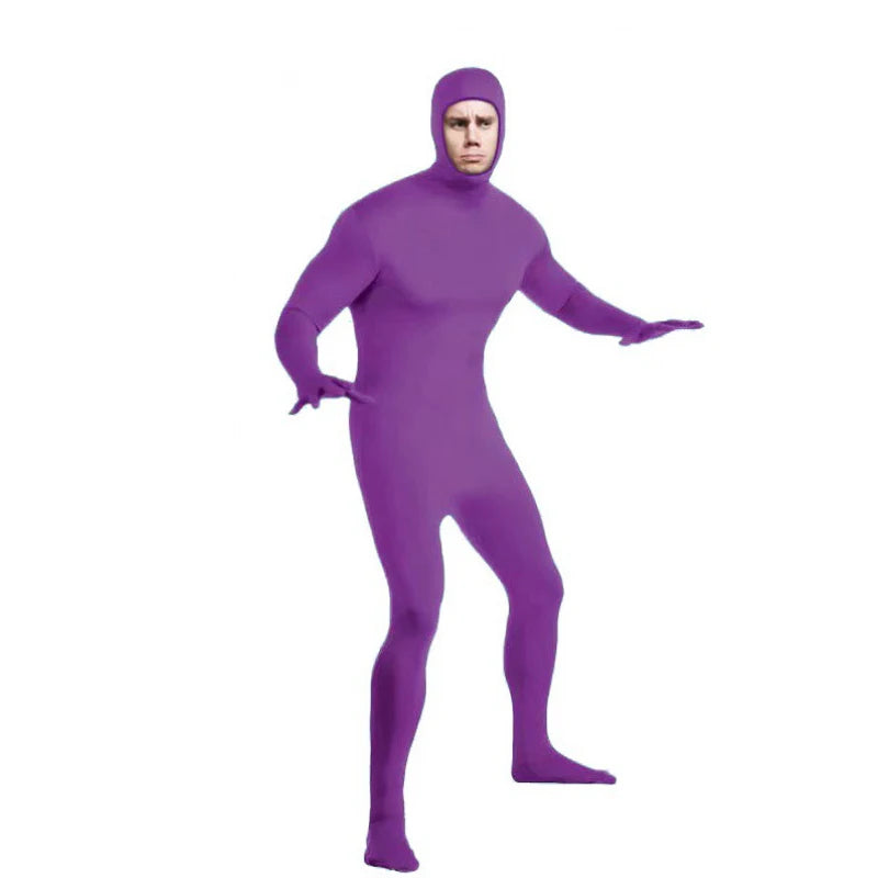 24 Zentai Invisible Jumpsuit Cosplay Costume Bodysuits Halloween Carnival Skin Tight Suit Spandex Stretch Disappearing Jumpsuit