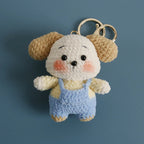Cartoon Animal Doll Series Handmake Crochet Keychain Cute Sheep Doll Keyrings Crochet Puppy Keychains Gifts Custom Accessories