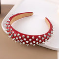 Punk Wide Elastic Eyelet Headband for Women