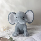 25cm/9.84in Soft Elephant Plush Stuffed Animal - Cute Fluffy Colorful Plush Toy (Multiple Colors: Pink/Blue/Purple/Rainbow) - Id