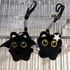 6/1pcs Cute Plush Black Cat Doll Toy Keychain Bag Pendant Charms Kawaii Keyring Accessories For Women Couples Gift