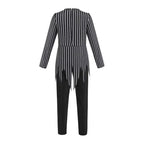 Kids Jack Skellington Cosplay Costume The Nightmare Before Christmas Boys Striped Outfit  Halloween Party Fancy Dress Up Set