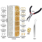930pcs/Box Jewelry Findings Kits Open Jump Rings Lobster Clasps Hooks Pliers Tweezers for DIY Bracelet Necklace Jewelry Making