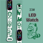 Mario Bros Digital Watch for Kids Waterproof Sport Wristband Luigi Princess Peach Yoshi Bowser Action Figures Children
