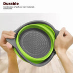 Silicone Vegetable and Fruit Cleaning and Drainage Basket  Cleaning Basket 1PCS Folding Water Filter Net Kitchen Gadgets