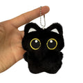 Assorted Black Cat Plush Keychain Cute Bag Charm