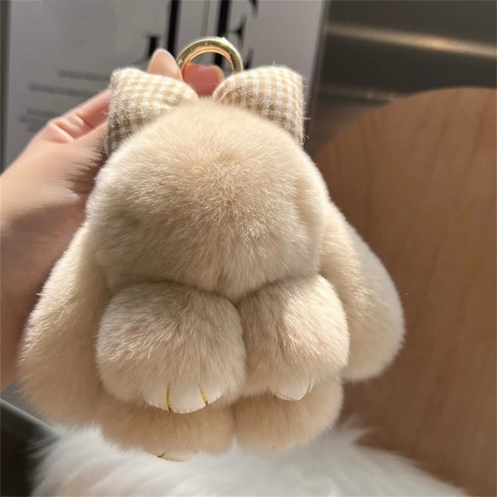 Pendant Plush Toy Bags Pendant Jewelry Ornament Fluffy Toy Doll Plush Bunny Keyring Plush Bunny Keychain Rabbit Fur Keychain