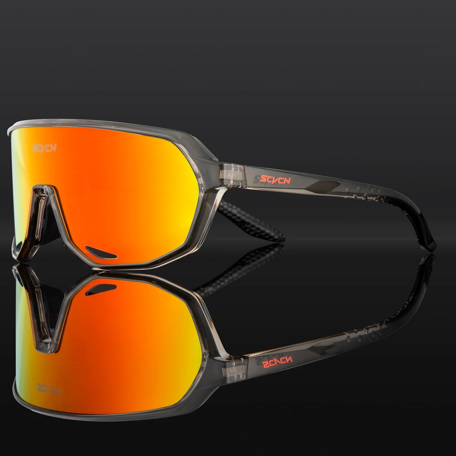 SCVCN Hiking Eyewear Sports Glasses for Men MTB Bike Bicycle Sports UV400 Hunting Driving Cycling Glasses Fashion Sunglasses