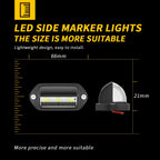 2pcs White LED License Plate Light 12V 24V DC Waterproof 6-SMD License Plate Lamp Taillight For Truck SUV Trailer