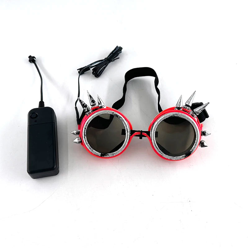 1 pcs Punk Glasses Men Women Costumes Sunglasses Luminous Led Sunglasses Boys Girls Eyewear Halloween Christmas Decor Sunglasses