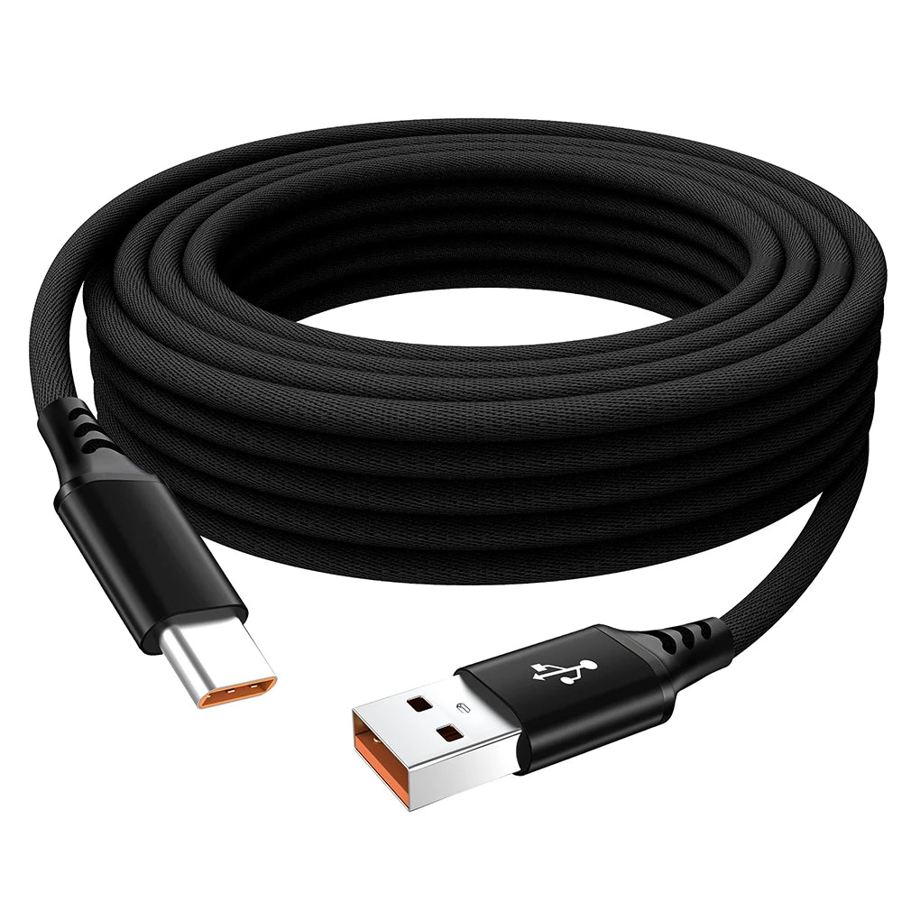 USB TYPE C Cable 5A Super Fast Charge Cable for iPhone 15 16 17 Full Range Huawei Samsung Oppo OnePlus Universal USB C Extension