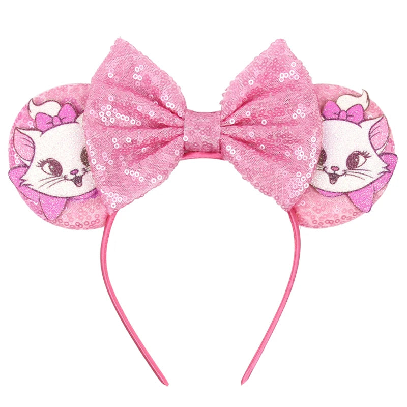 Nieuwste Mickey Mouse Oren Hoofdband Kid Adult Festival Party Pailletten Strik Haarband Vrouwen Baby Girl Party Haar Accessories