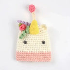 Cute Crochet Cactus Keychain For Keys Storage Bag Keyring Knitting Ladybug Bag Keyrings Wholesale Custom Car Keychain Accessory
