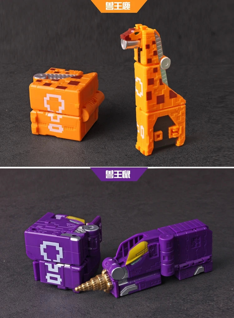 Power Assembling Educational Toys Math Cube Transformation Robot Digits Puzzle Ranger Animals boy toy for Kids