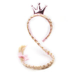 New Frozen Series Elsa Headband For Girls Snow Wig Braid Rhinestones Crown Hairband Birthday Party Princess DIY Hair Accessories
