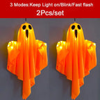 2026 LED Glow Ghost Party Halloween Decoration for Home Indoor Outdoor Haunted House Bar Hanging Horror Props with Lights