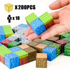 Magnetic Building Block Bricks Toy Mine Stacking World Creative Build Model DIY Set Educational STEM Kids Gifts for Boy Girls