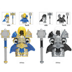 ZHMS01 Medieval Knight Orcs Warrior Elves Figures Building Blocks Army Armored Soldiers Shield Weapons Bricks Toys