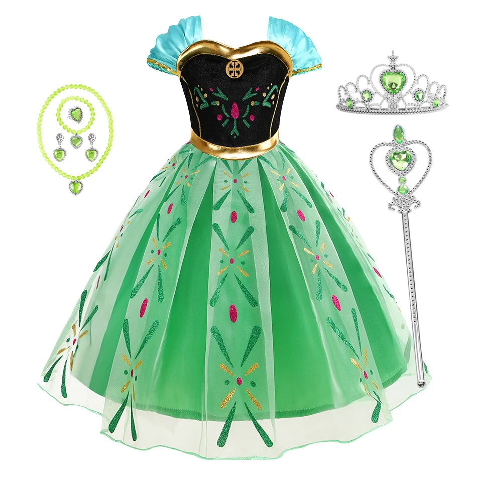 Girl Vestidos Costume Kid Dress Halloween Cosplay Children Birthday Carnival Party Dress Up 2-10 Year