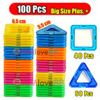 Magnetic Building Blocks Big Size and Mini Size DIY Magnets Toys for Kids Designer Construction Set Gifts for Children Toys