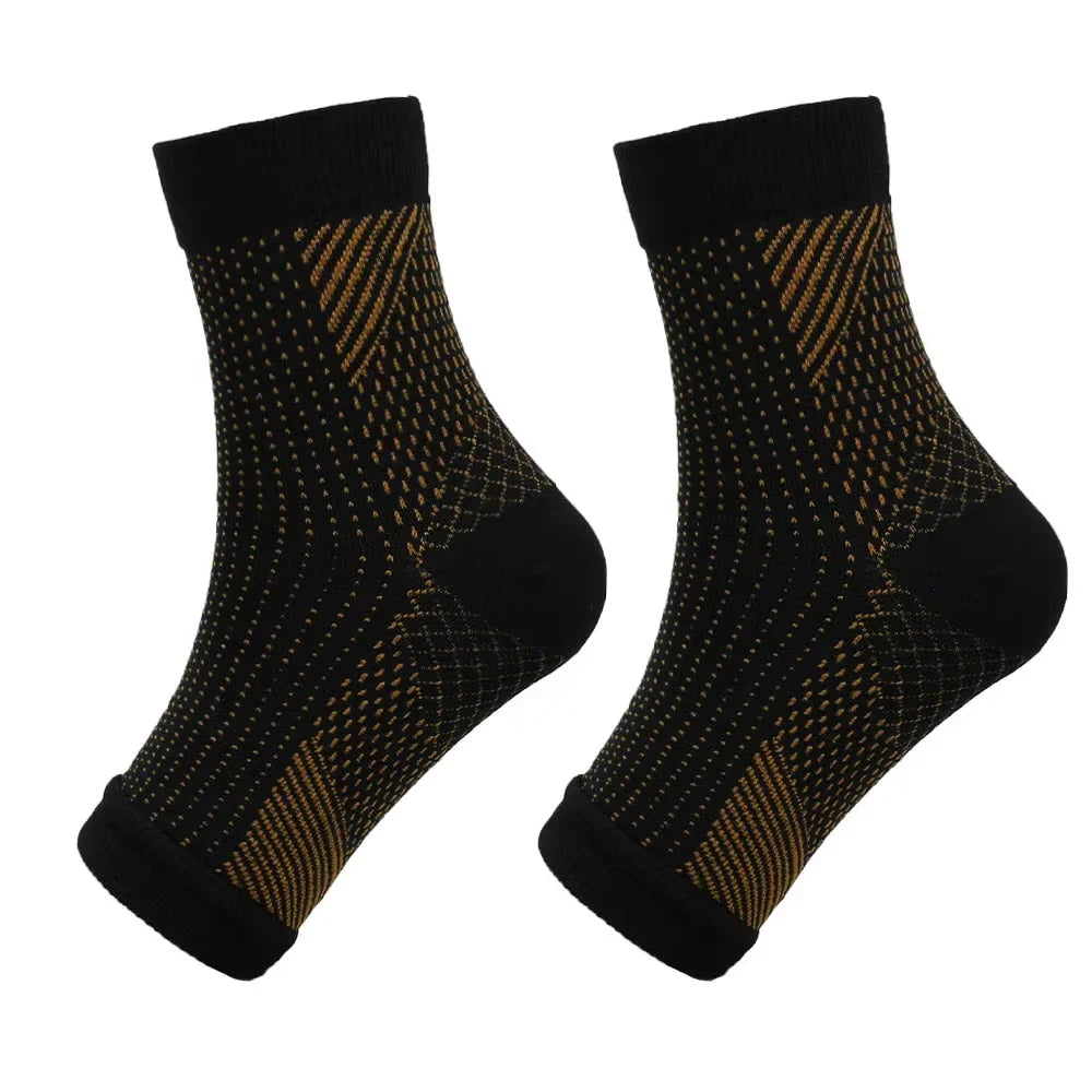 1Pair Neuropathy Socks Ankle Protector Anti Fatigue Compression Foot Sleeve Support Brace Socks Exercise Sports Protective Gear
