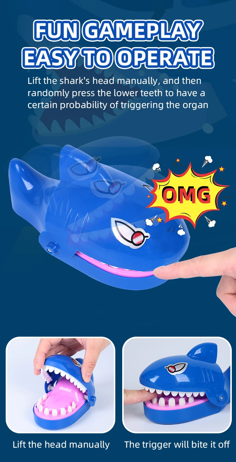 Prank Pirate Bucket with Sword, Shark Attack Bucket, Finger-Biting Table Toy.