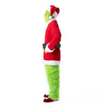 Santa Claus Costume Set Christmas Party Prom Adult Role Playing Green Monster Shaggy Halloween Cosplay Suit Gloves Mask
