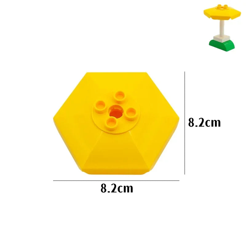 Big Building Blocks Slide Stair Swing Seesaw Ferris Wheel Series Compatible Duploe Large Brick Children Educational Toy Kid Gift