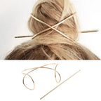 Fashion Hair Stick Boho Irregular Hair Accessories Gold Color Shaped Bun Holder Cage Hair Pins for Women Hairwear Jewelry H040